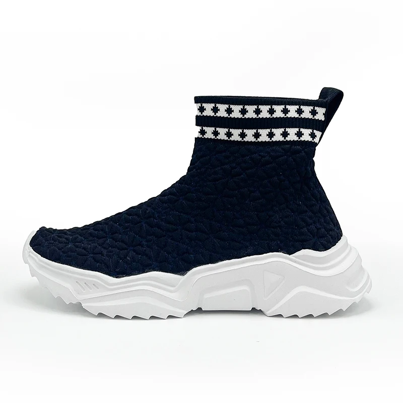 High Top Printed Socks Shoes Non-slip Trainers Breathable Walking Shoes Mens Casual Sneakers