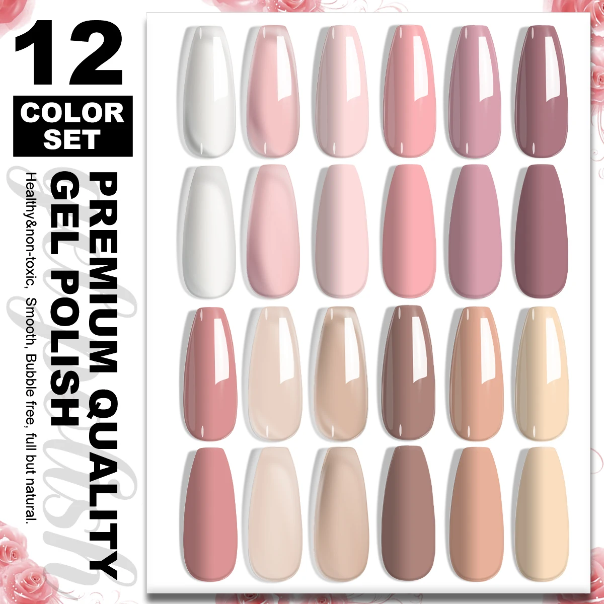 LIMEGIRL 12Pcs 젤 매니큐어 세트 8ML 반영구적 Varn UV 네일 젤 아트 매니큐어 미니 LED 램프 젤 매니큐어 세트