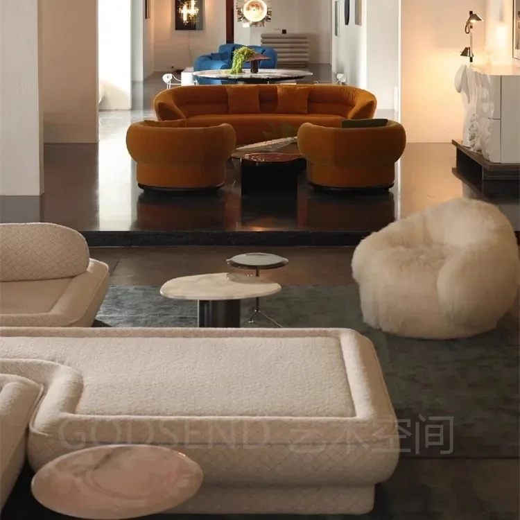 Minimalist special-shaped sofa creative living room cashew sofa modern curved cashew sofa