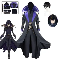 Anime The Eminence in Shadow Cid Kagenou Cosplay Costume Black Windbreaker Uniform Cloak Halloween Makeup Ball Costume