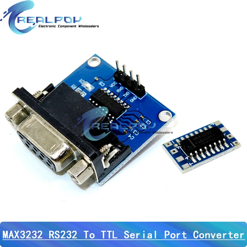 MAX3232 RS232 to TTL Serial Port Converter Module Female DB9 Connector MAX232 Flashing Board ﻿MAX3232 RS232 Mini