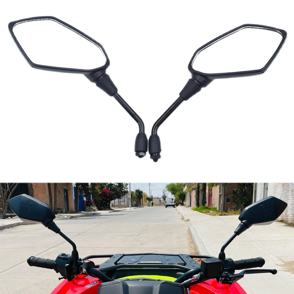 

2 шт. 22-мм зеркала заднего вида для мотоциклов и мопедов, крепление 8 мм/10 мм, подходят для Honda, Suzuki, Yamaha, Kawasaki, ATV, UTV, универсальные