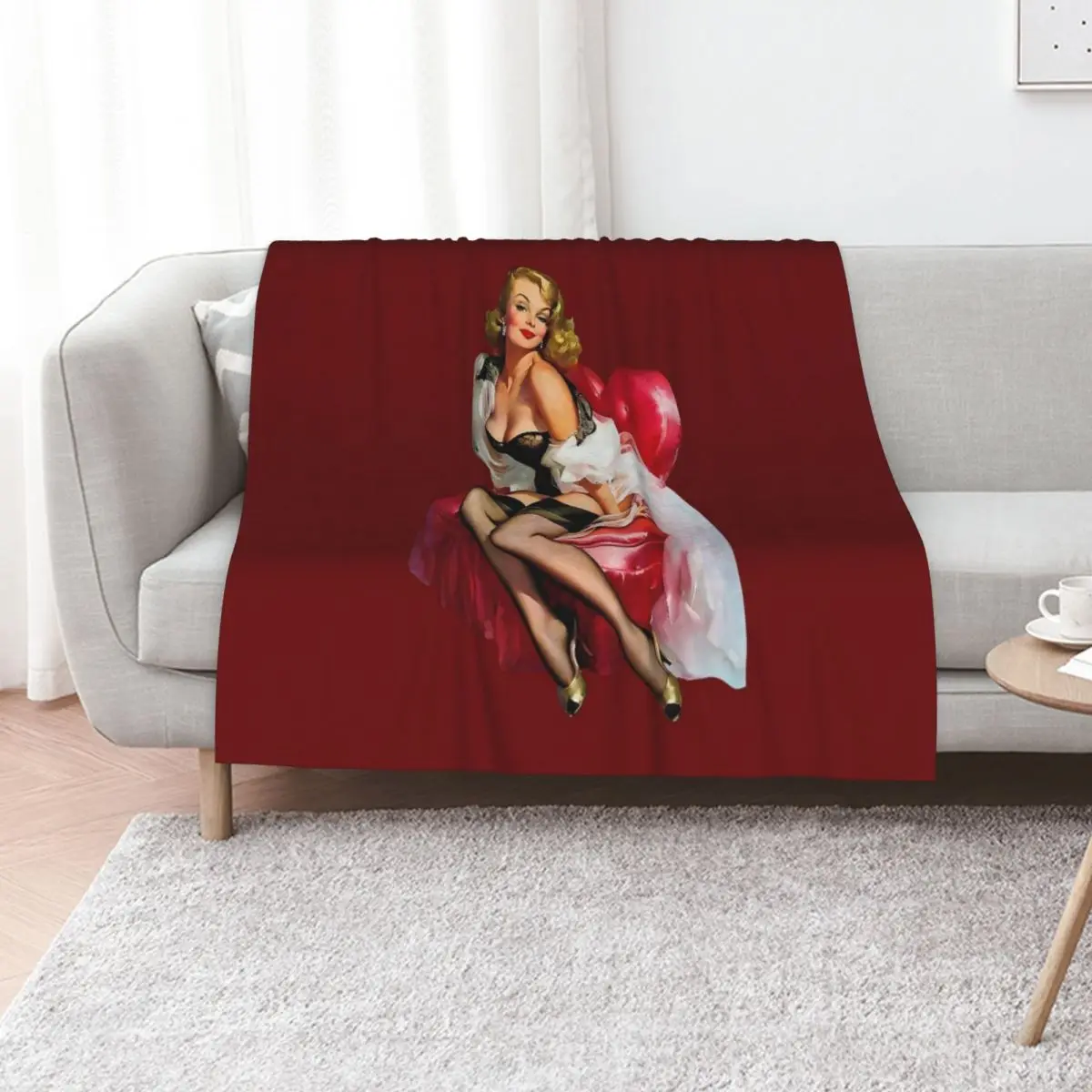 Pin-Up Throw Blanket Soft Plaid Luxury Fashion Sofas Softest Single blankets and throws Blankets