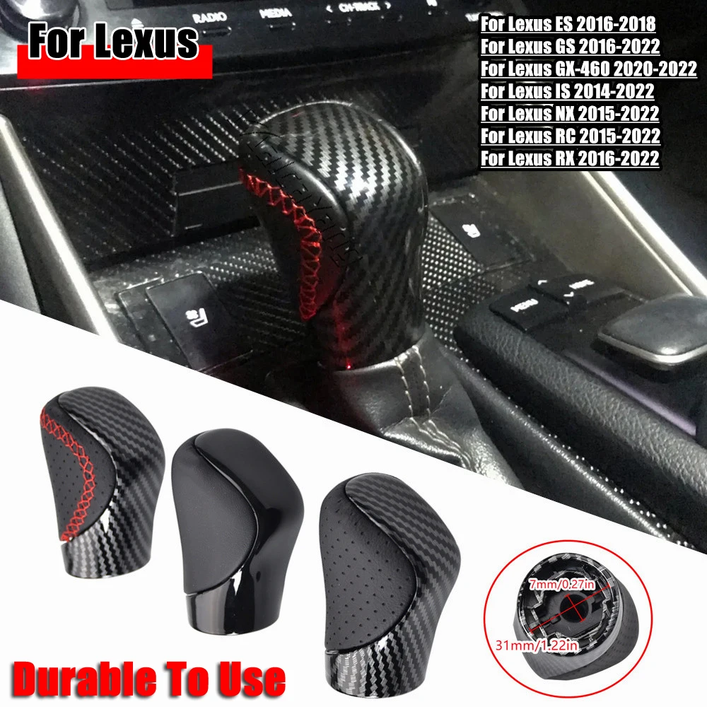 AT Automatic Gear Shift Knob PU Leather Shifter Handball For Lexus ES GS-450H GX IS-300 NX-300H RC-300 RX-350 2015-2021