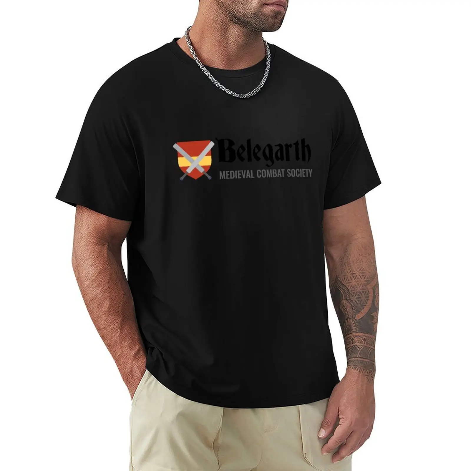 Belegarth Logo T-Shirt Simple Casual Short Sleeve Cotton T-Shirt