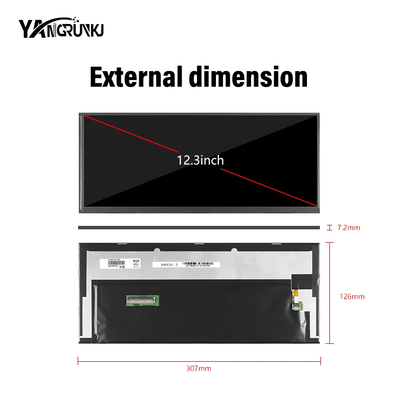 OEM Wholesale Ultrawid TFT-LCD Display High Brightness AV123Z7M-N12-58P1 Used for Outdoor devices