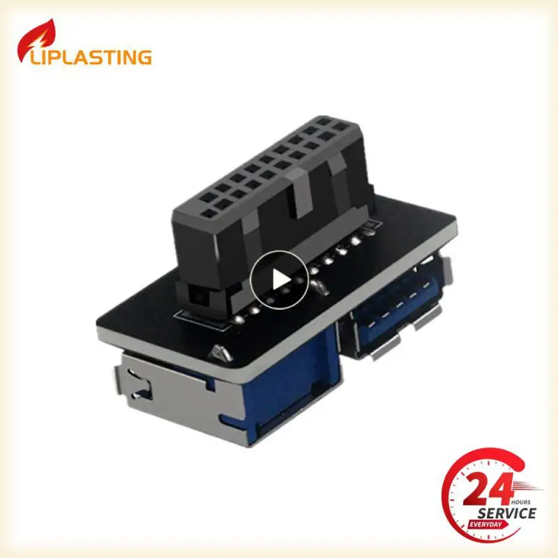 Female Motherboard Adapter USB 3.0 19 20 Pin Socket to Dual USB 3.0 A Splitter Anti-Interference Ability Stability