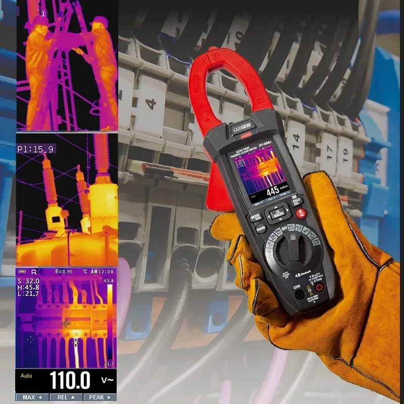 Sensitive DT-9581 Intelligent Industrial Thermal Imager Clamp Meter True Effective Value AC/DC Current Meter Universal Clamp Met