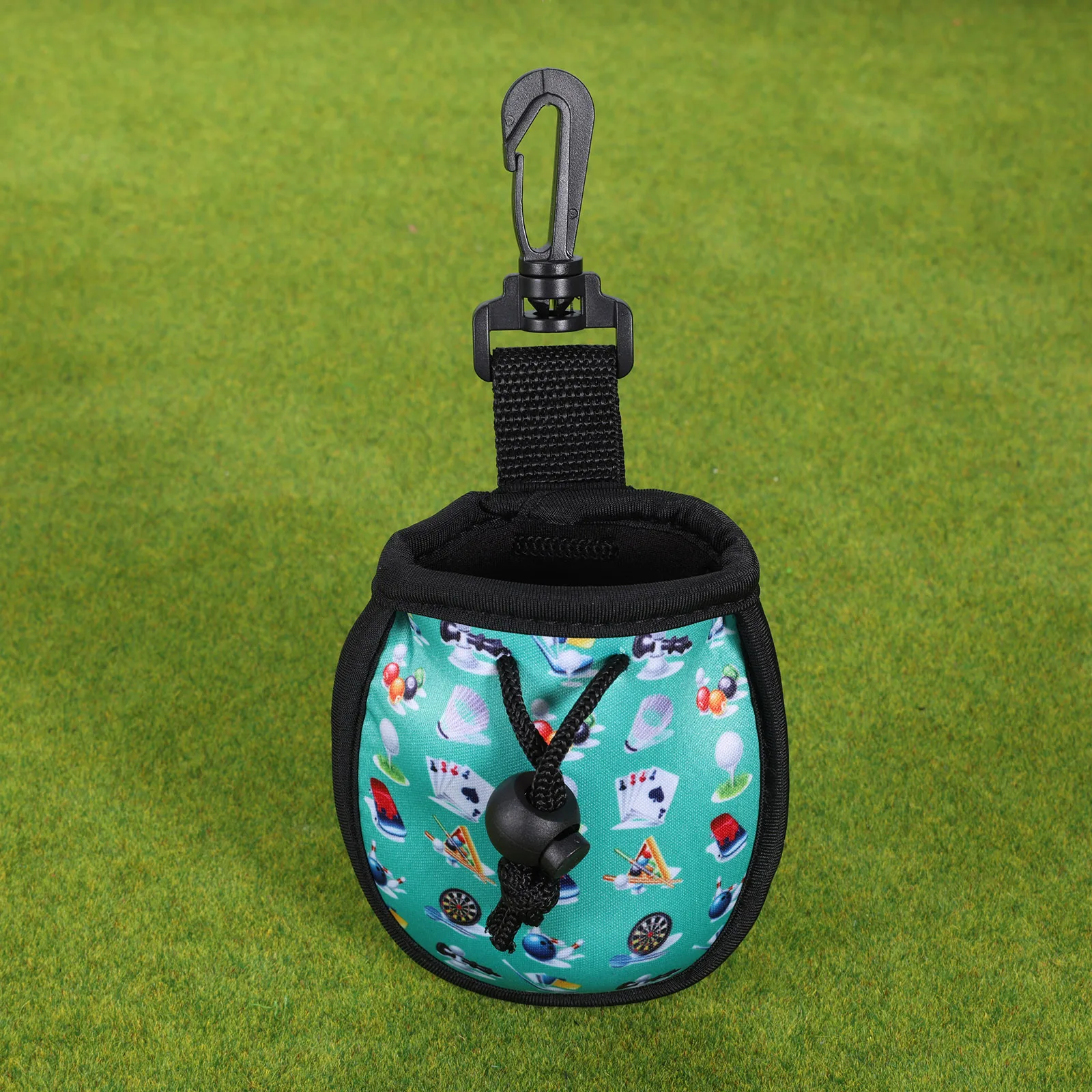 Neoprene Golf Ball Pouch Storage Bags Pocket With Metal Buckle Hook Hang on Waist Golf Ball Carry Bag Storage Pouch Golf Sports