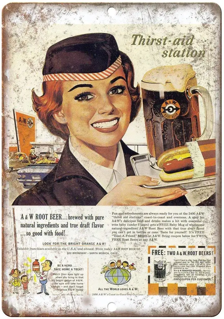 FQDIQI A&W Root Beer Vintage Ad 12