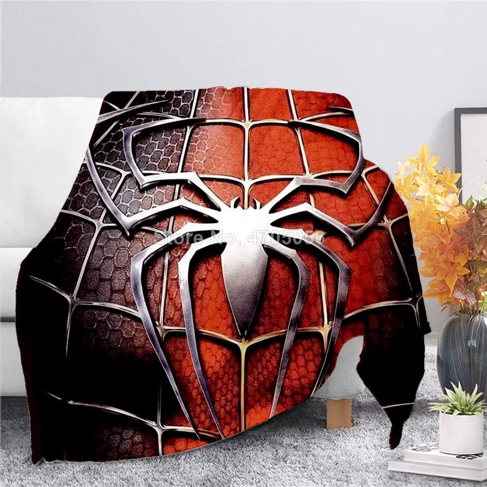 

Disney Spiderman Spider Logo Soft Warm Baby Blanket Thick Bedspread Sofa Throw Sofa Blankets Cover for Kids Children