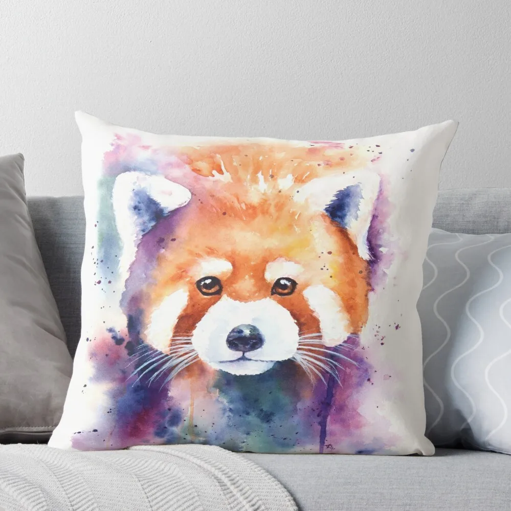 

Red Panda Splash Watercolor Throw Pillow Covers For Sofas christmas cushions covers Bed pillowcases