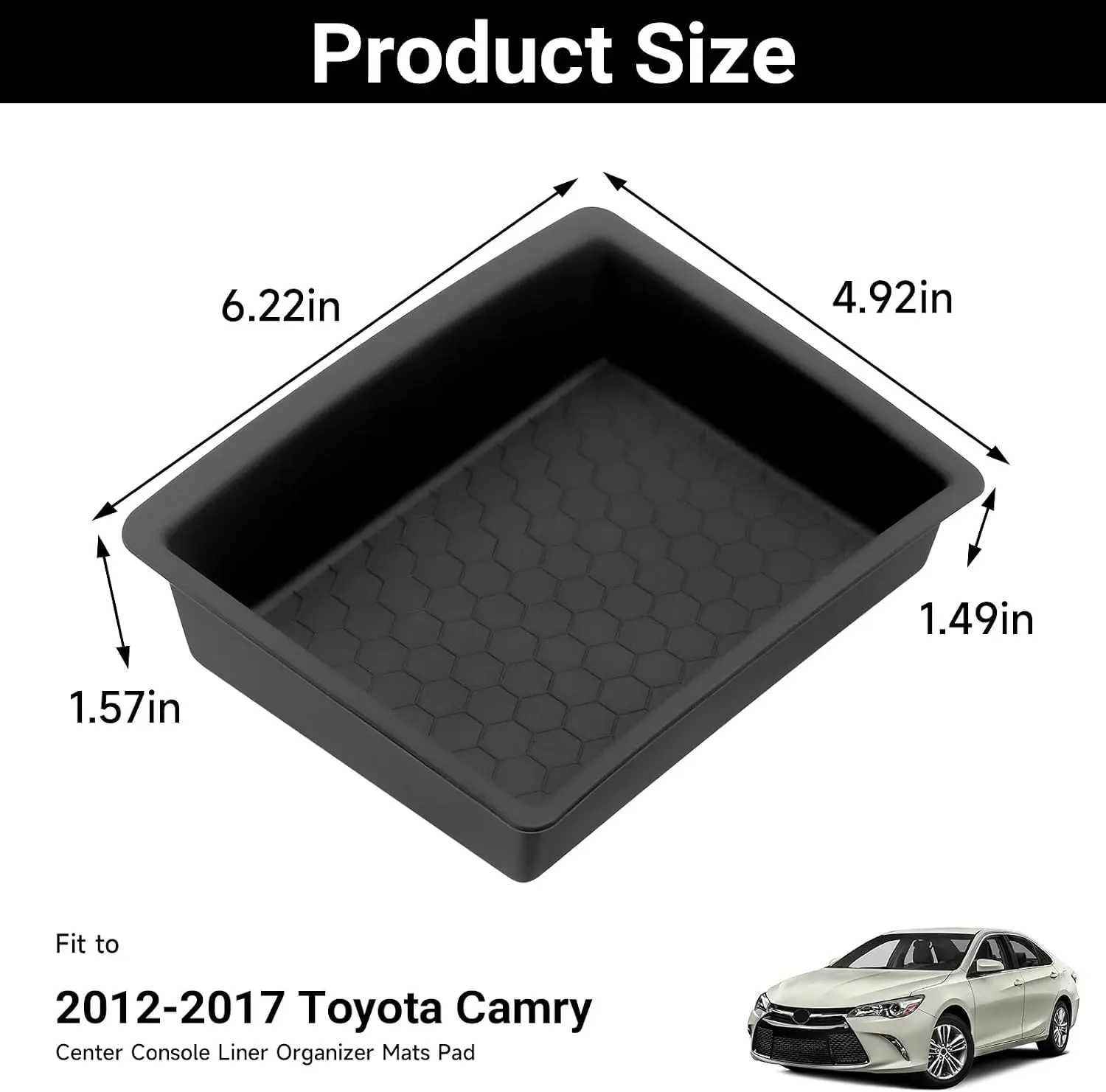 Non-Slip Center Console Organizer Tray For Toyota Camry 2012-2017 Armrest Front Insert Storage Box Holder Interior Accessories