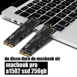 휴대용 SSD A1502 맥북 프로 512gb, 프로 A1398/2013-2017 애플 에어 A1465 A1466 용, 디스코 듀로 맥북 에어 256g 128gb 1TB