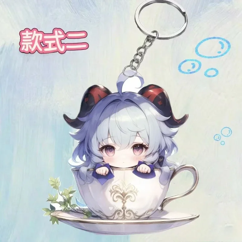 Game Impact Acrylic Keychain Decoration Pendant ‌New Popular Hanging Backpack Nahida Keqing‌ ‌Hu Tao Cartoon Character Keyring