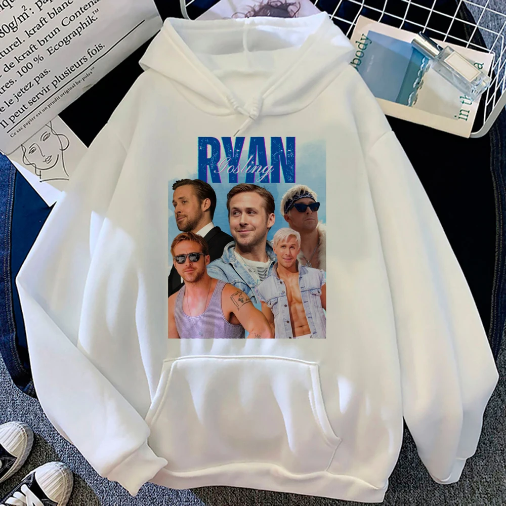 Ryan Gosling bluzy damskie z długim rękawem najlepszy streetwear japońskie Kawaii ściąga kobiece koszula z kapturem Kawaii