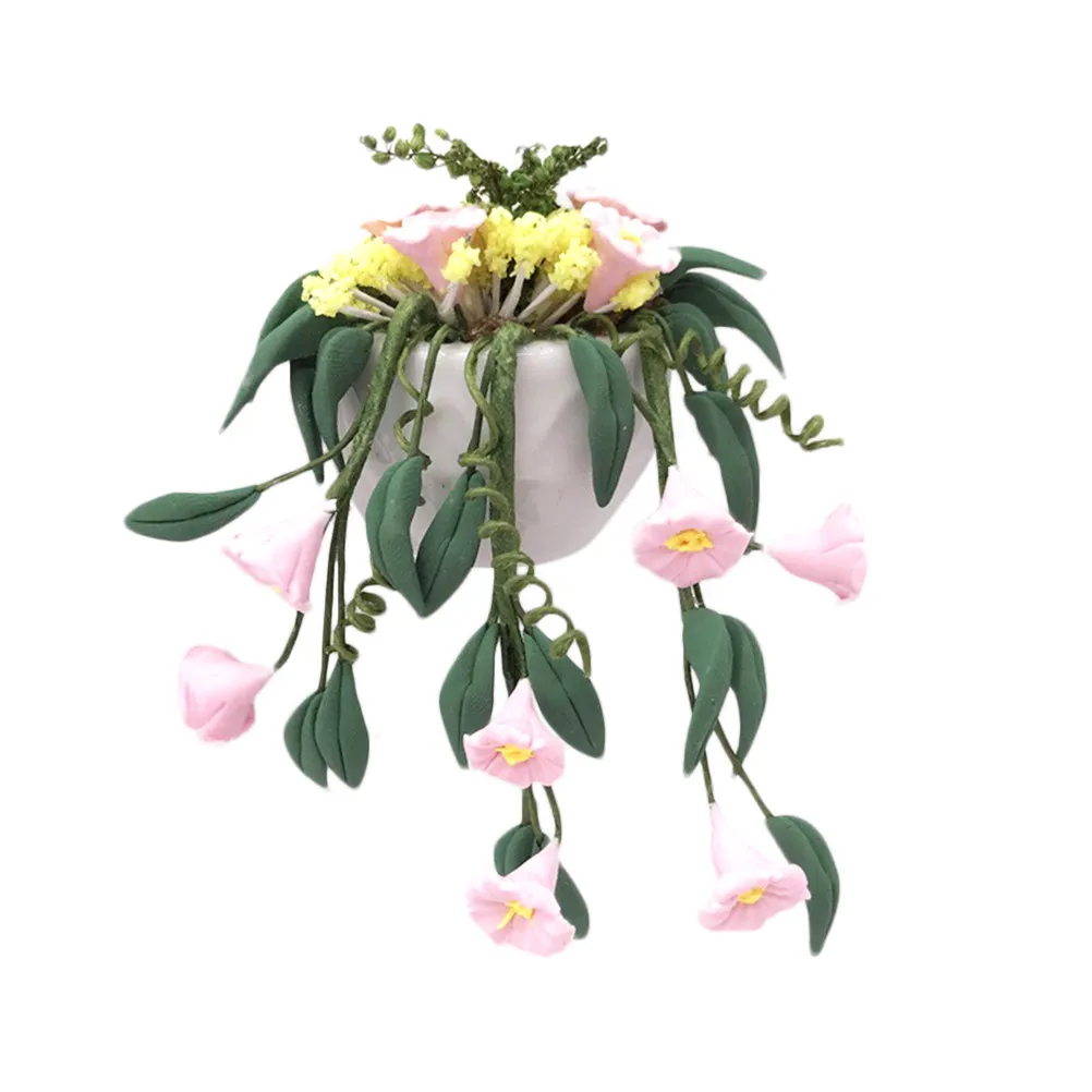 

1Pcs Mini House Accessory Resin 1:12 Scale Wall Mounted Bonsai Decorative Item Kids Play Furniture DIY Gift Props Mini Hanging