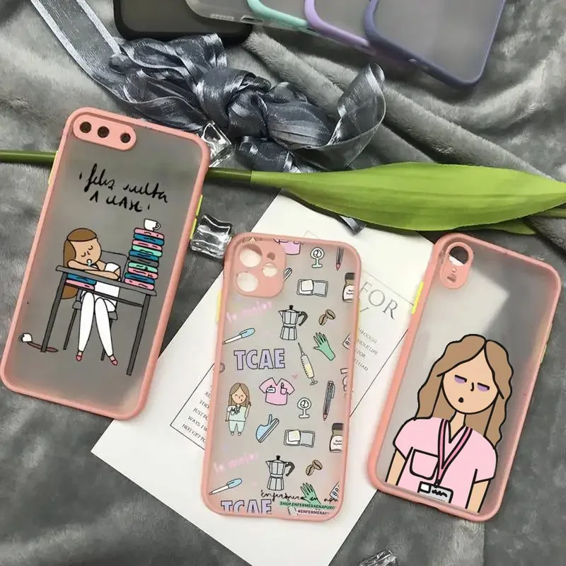 Nurse Medical Medicine Health Heart Phone Case For iPhone 16 15 14 13 12 11 Pro Max Mini SE 7 8 Plus Matte Cover Clear Fundas