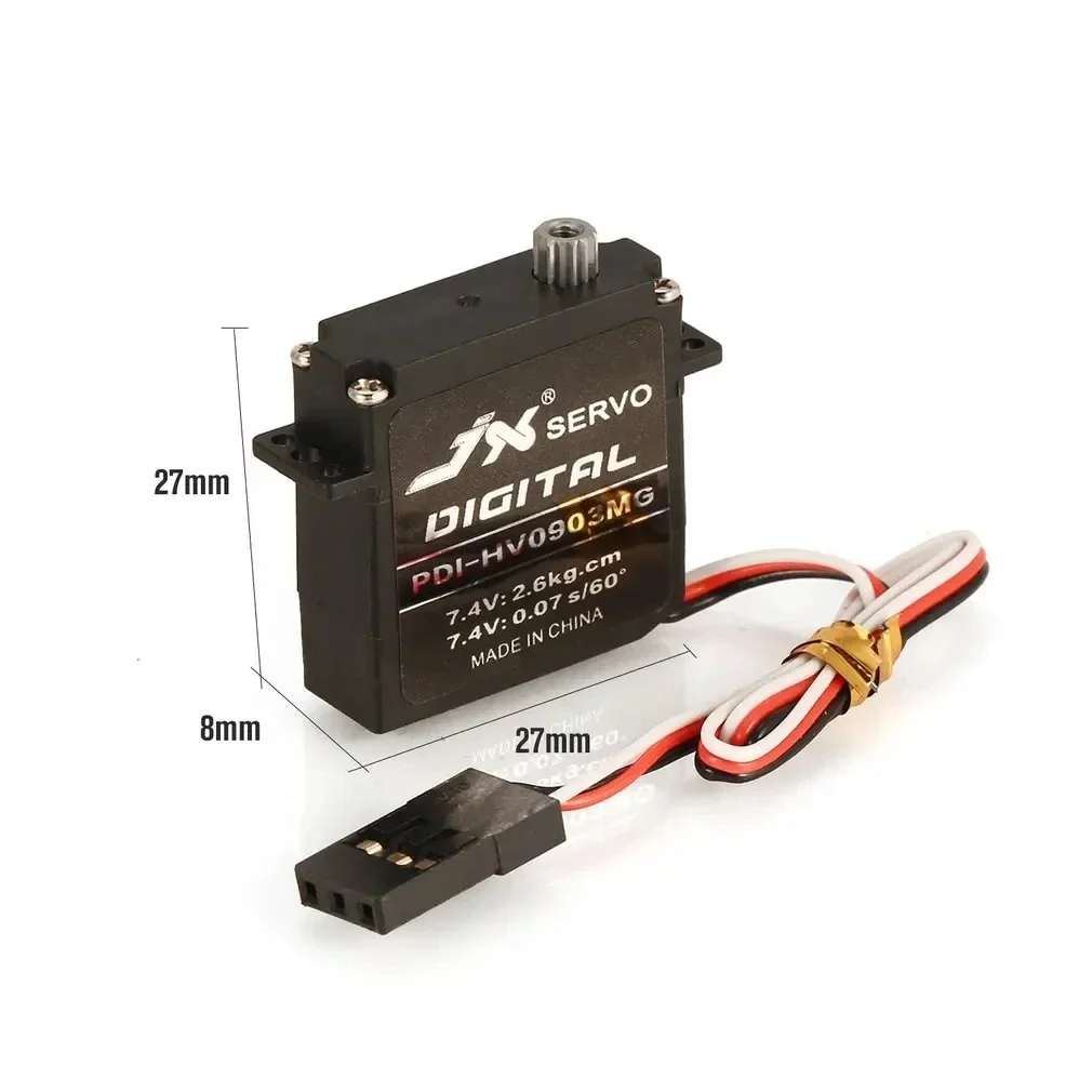 Mini Digital Coreless Servo, Metal Gear, JX PDI-D56MG DHV56MG, 1.2kg, 5.6g, RC Car, Robot, Fixed Wing, Helicopter, Drone, 4Pcs