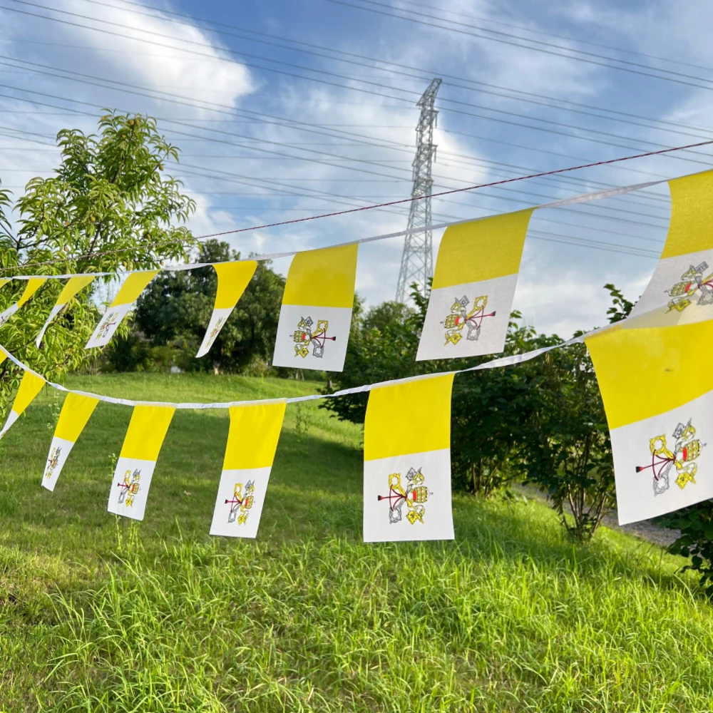 Vatican bunting flags 14x21cm 20pcs/lot Vatican String flags Pennant Banner Festival Party Holiday for decoration