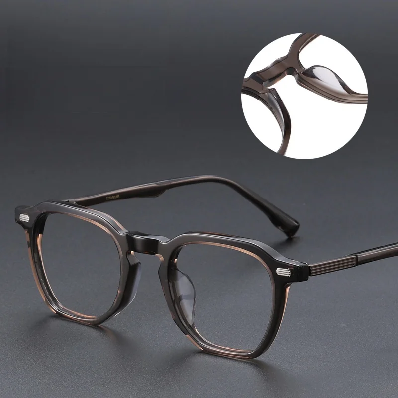 DIEDIESEE High-quality Sheet Metal And Titanium Eyeglass Frame Classic Retro Anti Blue Light Tortoiseshell Eyeglass Frame T23016
