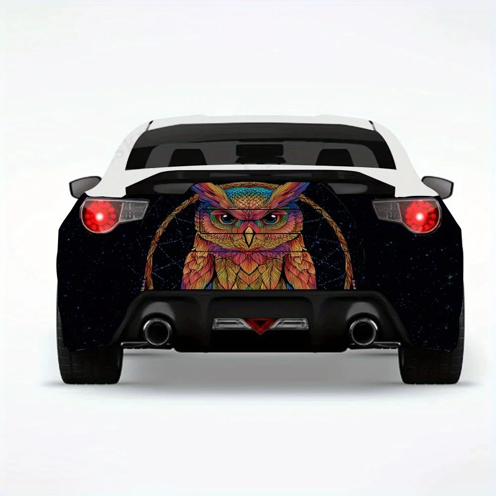 

Owl on Dreamcatcher- Vinyl Decal for Car Rear, Waterproof Self-Adhesive Vinyl Stickers for Vehicle Tail andBumper, Decoration Pr