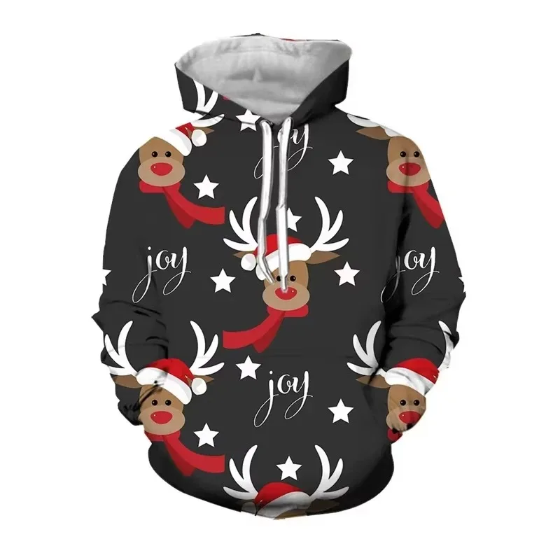 2025 جديد عيد الميلاد الملابس 3D الرقمية ملابس منقوشة بكم طويل عيد الميلاد قميص رياضي للرجال والنساء ألياف البوليستر هوديي #1