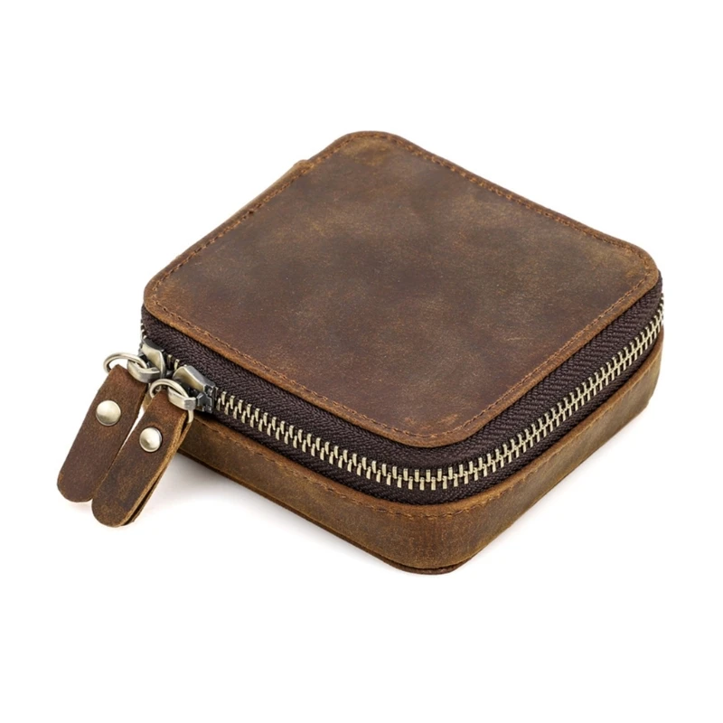 Genuine Leather Jewelry Cowhides Watches Case Box for Travelling Portable Ornament Accessory Storage Bags Box Dropsale