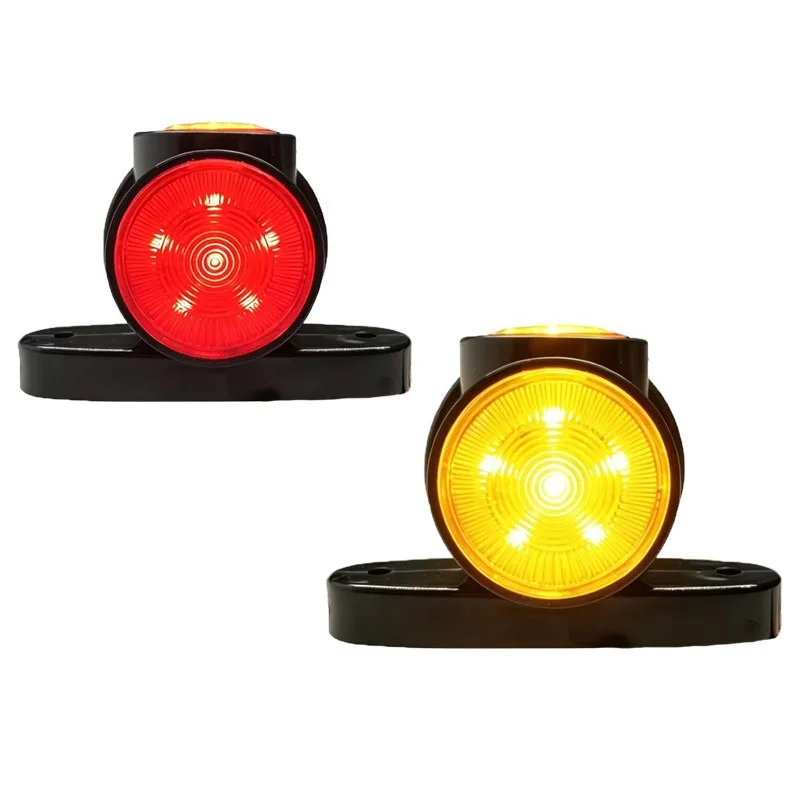 2PCS Outline LED Clearance Side Marker Lights Lamps Trailer Truck Indicator Lorry Side Light 12V24V Caravan Taillight Waterproof
