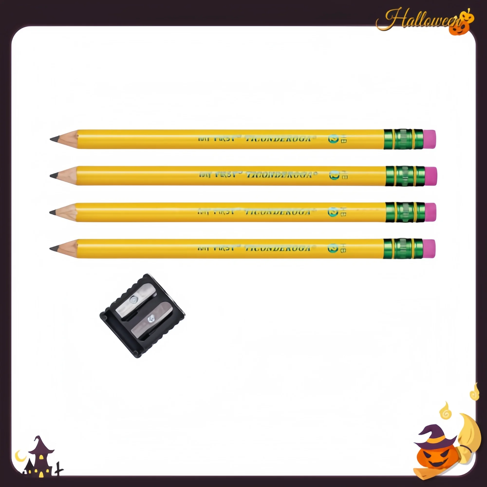 

Pre-sharpened 2HB Wooden Pencils 12-Pack, Yellow School Supplies for Students & Teachers