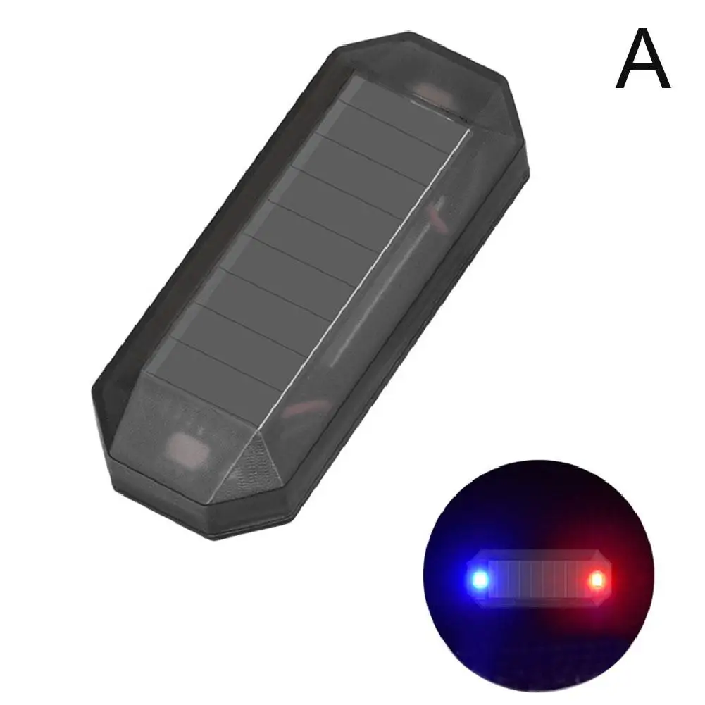 Luz LED de alarma antirrobo para motocicletas y coches, lámpara de precaución nocturna de energía Solar, indicador de linterna LED, advertencia estroboscópica Li Y3I6