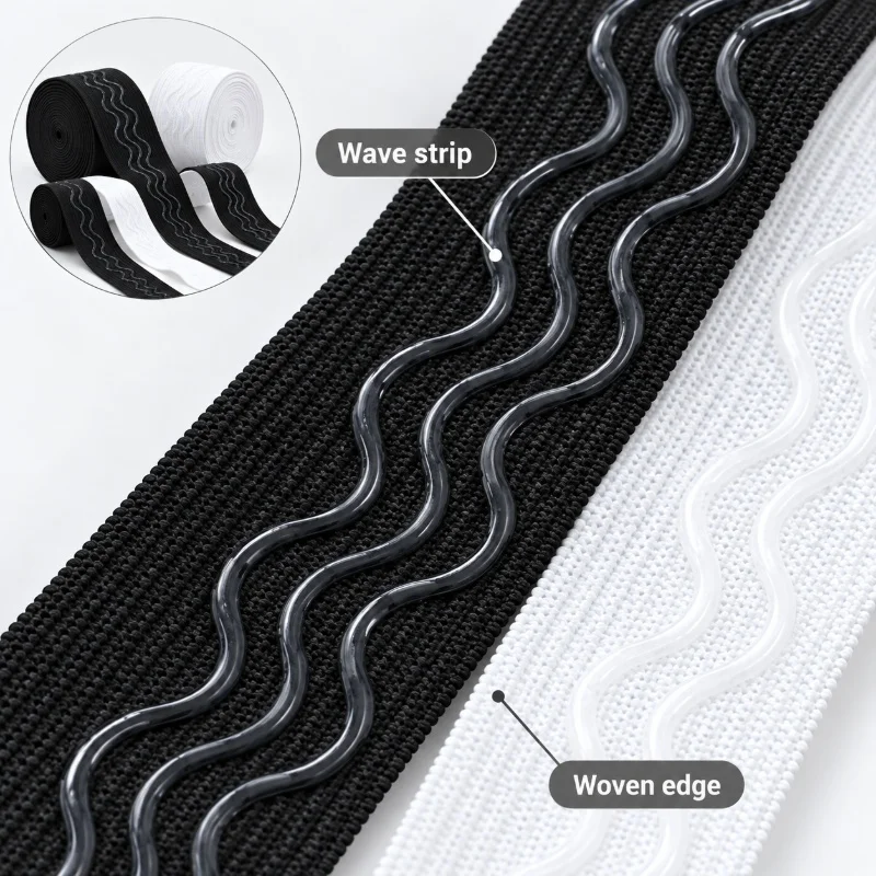 1/2/4/10/20M 20-40mm Non-slip Elastic Band Pants Waistband Gripper Sportswear Sewing Tape Garment Stretch Ribbon DIY Accessories