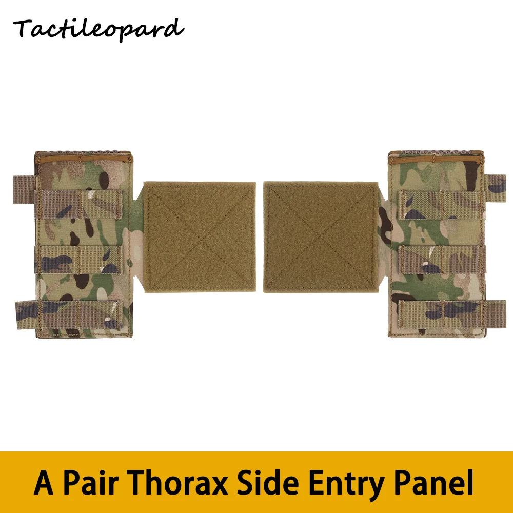 A Pair Thorax Side Entry Panel for Tactical Vest D3CRM D3CRX D3CH Chest Rig G-Hook Expander MOLLE Accessories Airsoft Gear