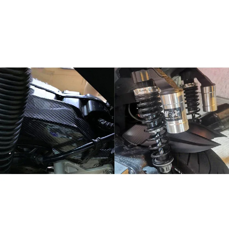 1 قطعة ألياف الكربون المطبوعة ABS البلاستيك الخلفي الحاضنة غطاء الكسوة لهوندا ADV150 2019 2020 2021