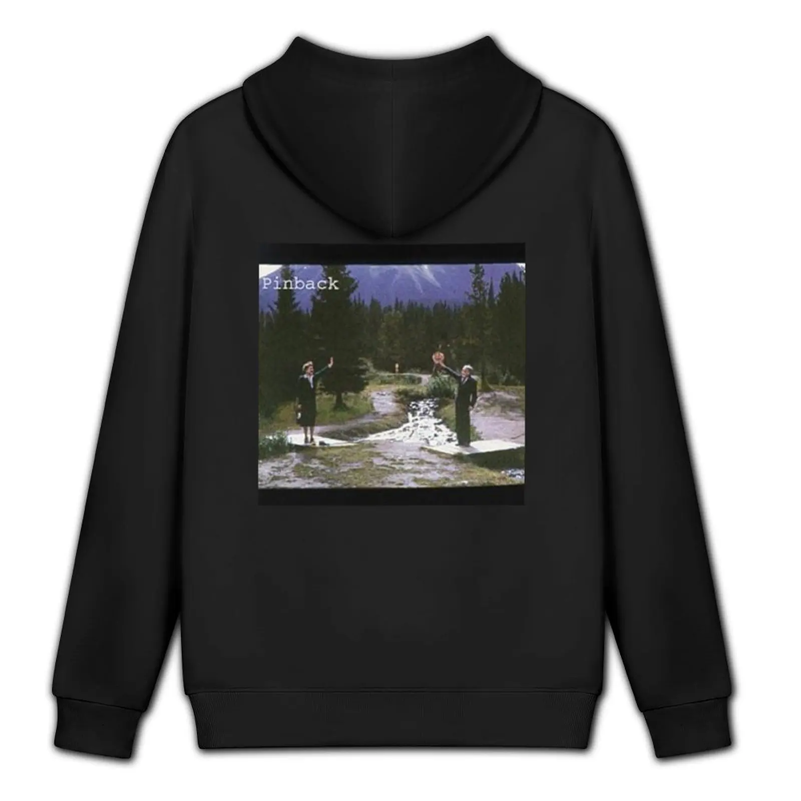 معطف رجالي بغطاء للرأس ذو عنوان ذاتي من Pinback على الطراز الياباني قميص رجالي بقلنسوة برسومات جرافيك