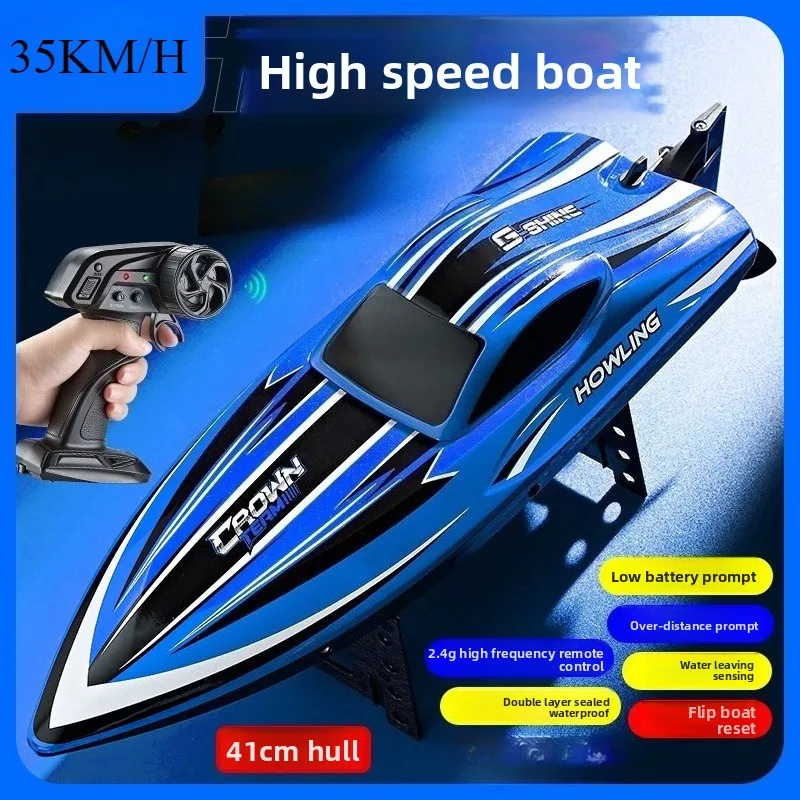 

Радиоуправляемая лодка, электрическая лодка для мальчиков, детская водная игрушечная лодка, конкурентоспособная модель, высокоскоростной скоростной катер с высокой конской мощностью, Capsizing, гонки для восстановления