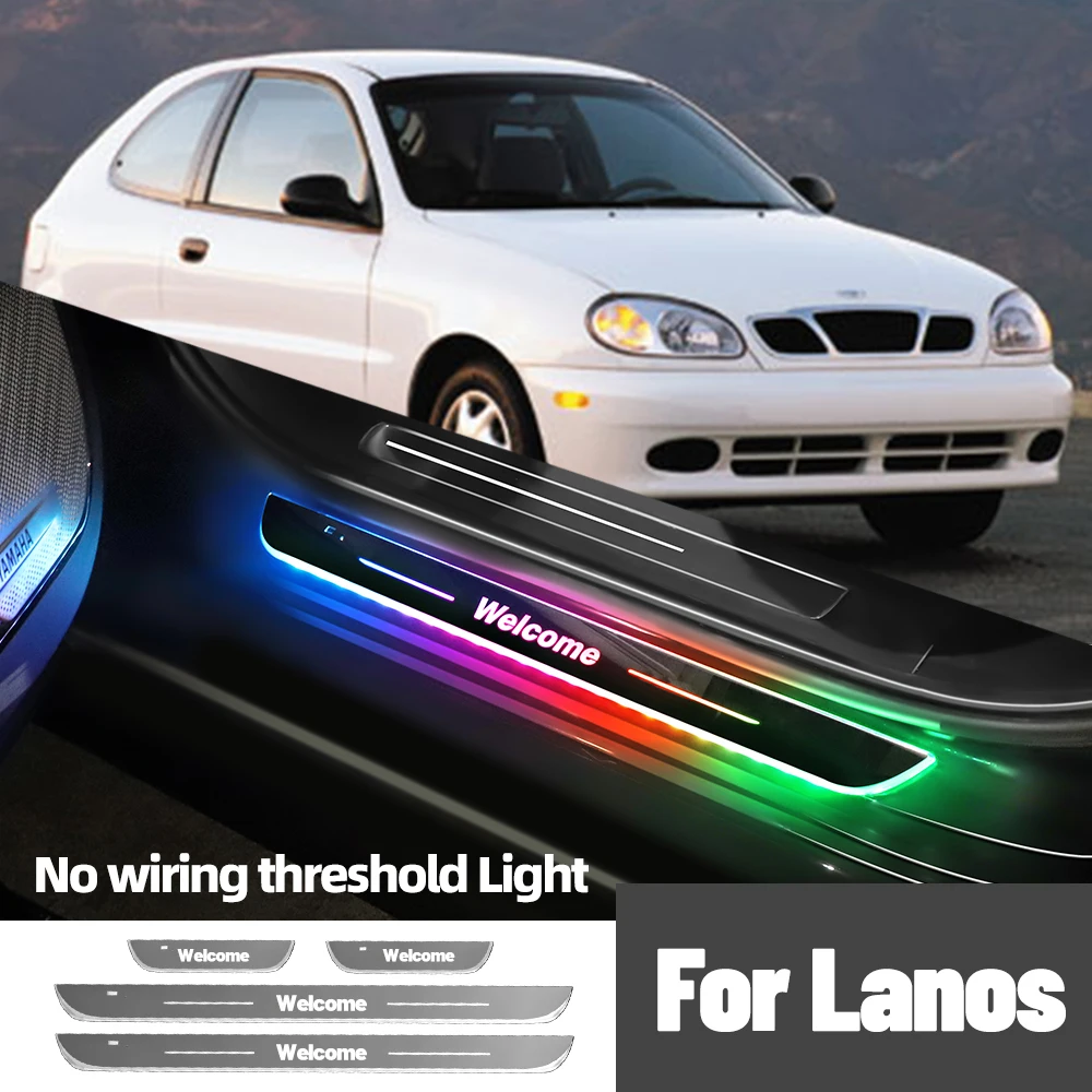 

For Daewoo Lanos 1997-2005 2001 2002 2003 2004 Car Door Sill Light Customized Logo LED Welcome Threshold Pedal Lamp Accessories