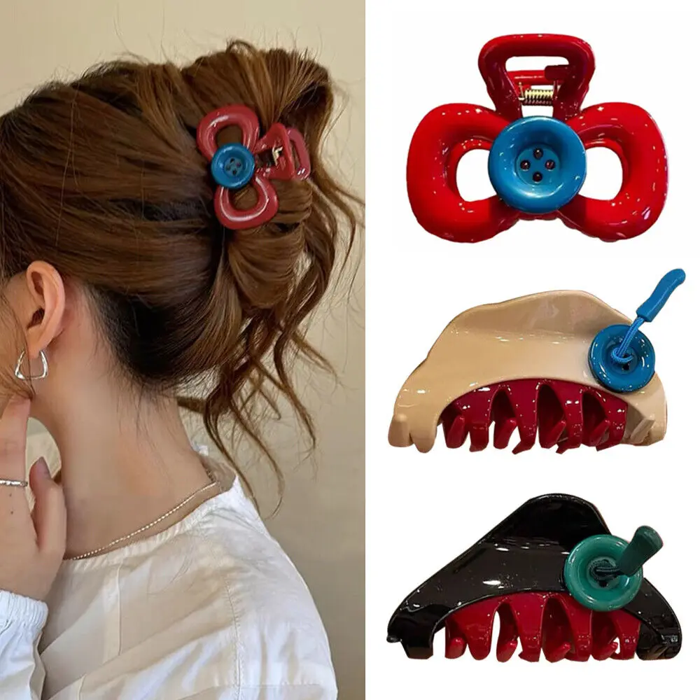 

Large Claw Clips Strong Hold Stylish Glossy Puffy Design Hair Accessories for Girls Women Thick Thin Hair Half-Up or Full Updos