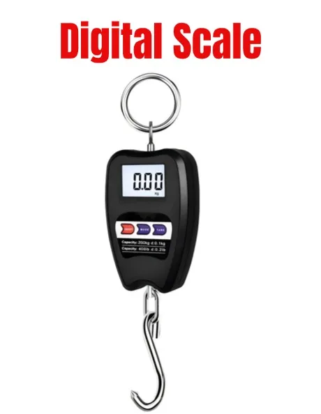 /200kg /Portable /Electronic Hanging Scale Digital Crane Hook Weight Meter With LCD Display For Industrial Luggage Fishing Tool