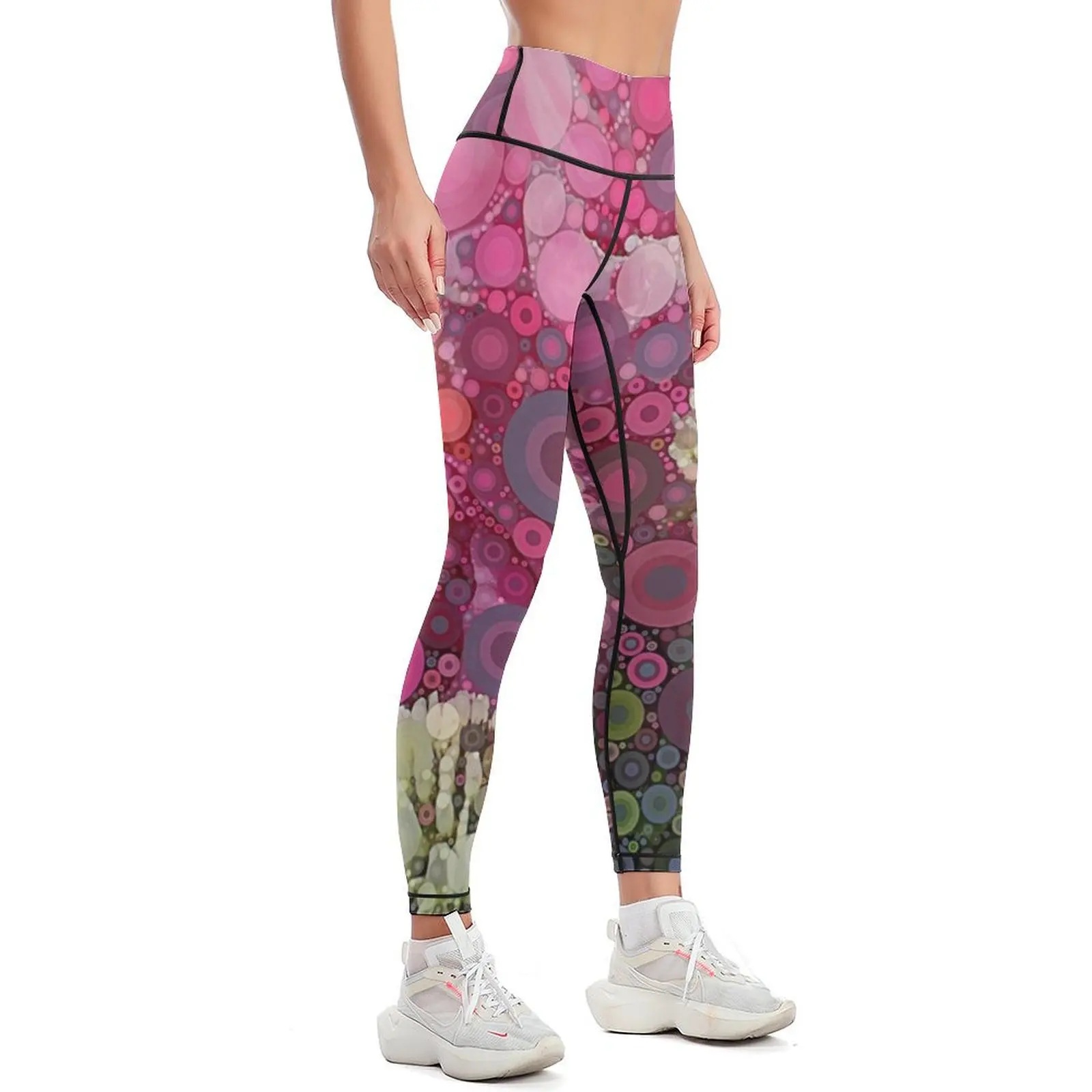 Summer Abstract Leggings push up tights for Women sportwear Leginsy push up Womens Leggings