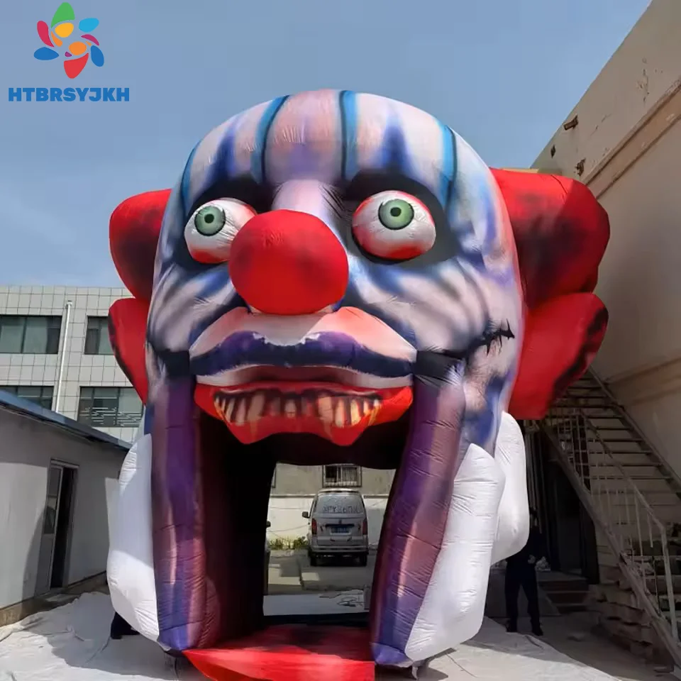 

Halloween inflatable tunnel entrance cave ark, giant inflatable clown arc, Halloween nightclub advertising decoration