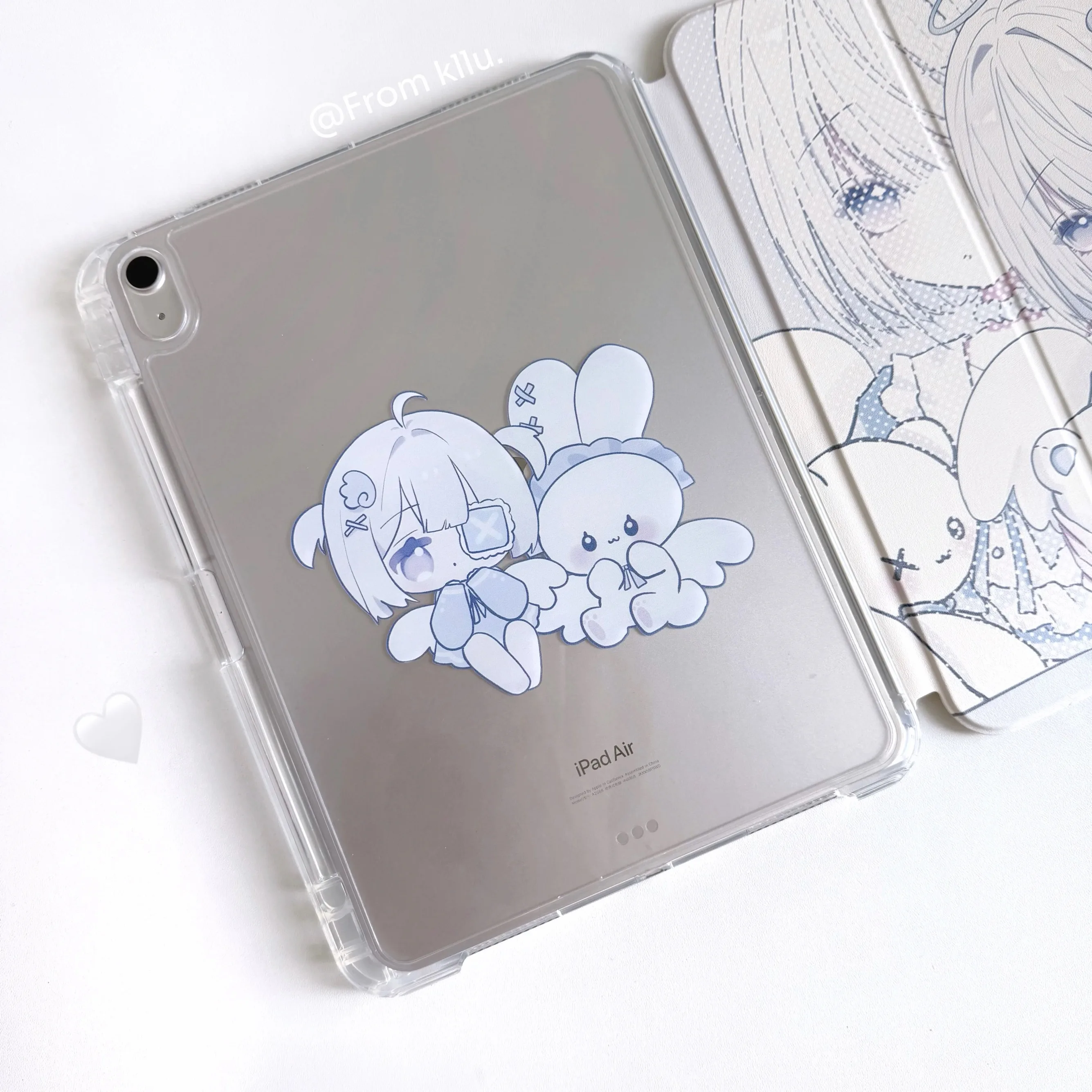 Water colour dream series protective cover, suitable for iPad, slide rail split three-fold pen slot anti-bending acrylic