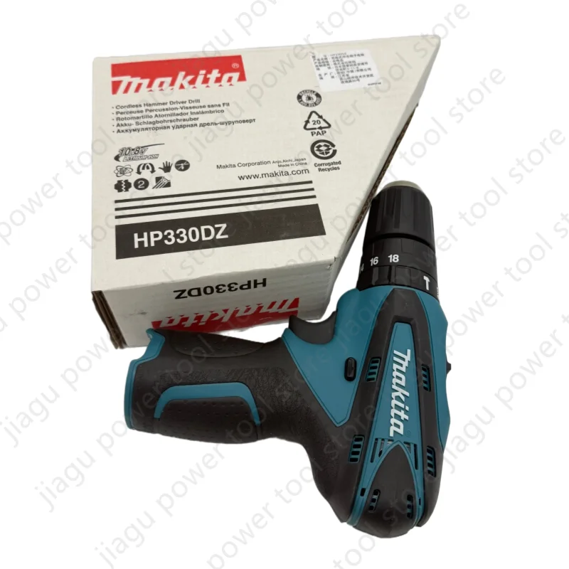 Handheld Screwdriver Drill Makita HP330D 10.8V Cordless Impact Drill Dual Speed 24/12Nm Multifunctional Household Power Tool