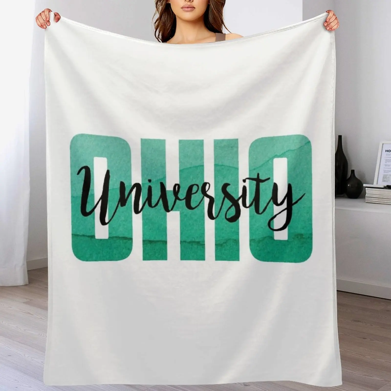 

Ohio University, OU Throw Blanket for sofa Heavy Blankets