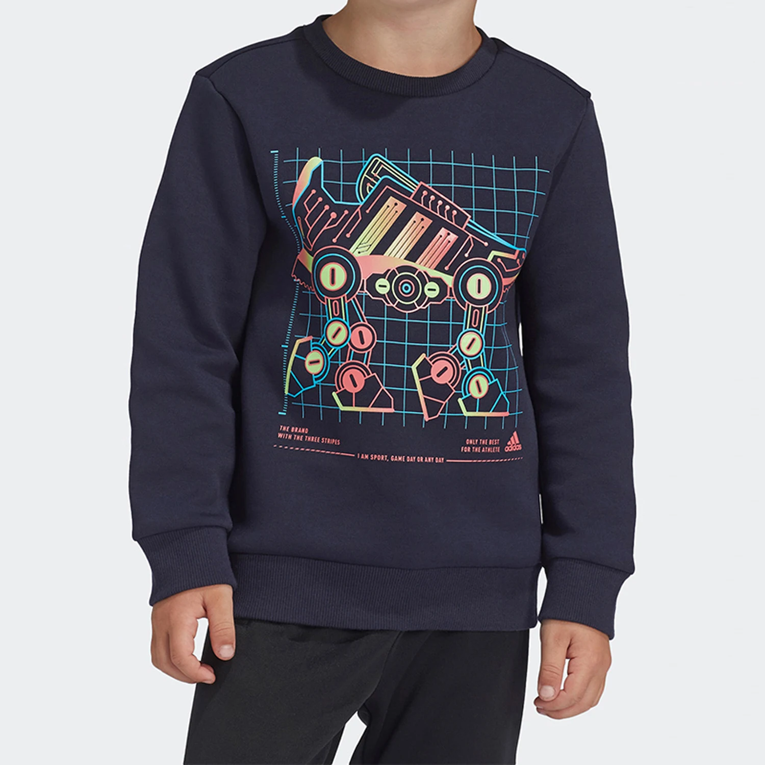 

Оригинальный детский спортивный свитшот Adidas с круглым вырезом, зимняя коллекция 2025 года, GG3603