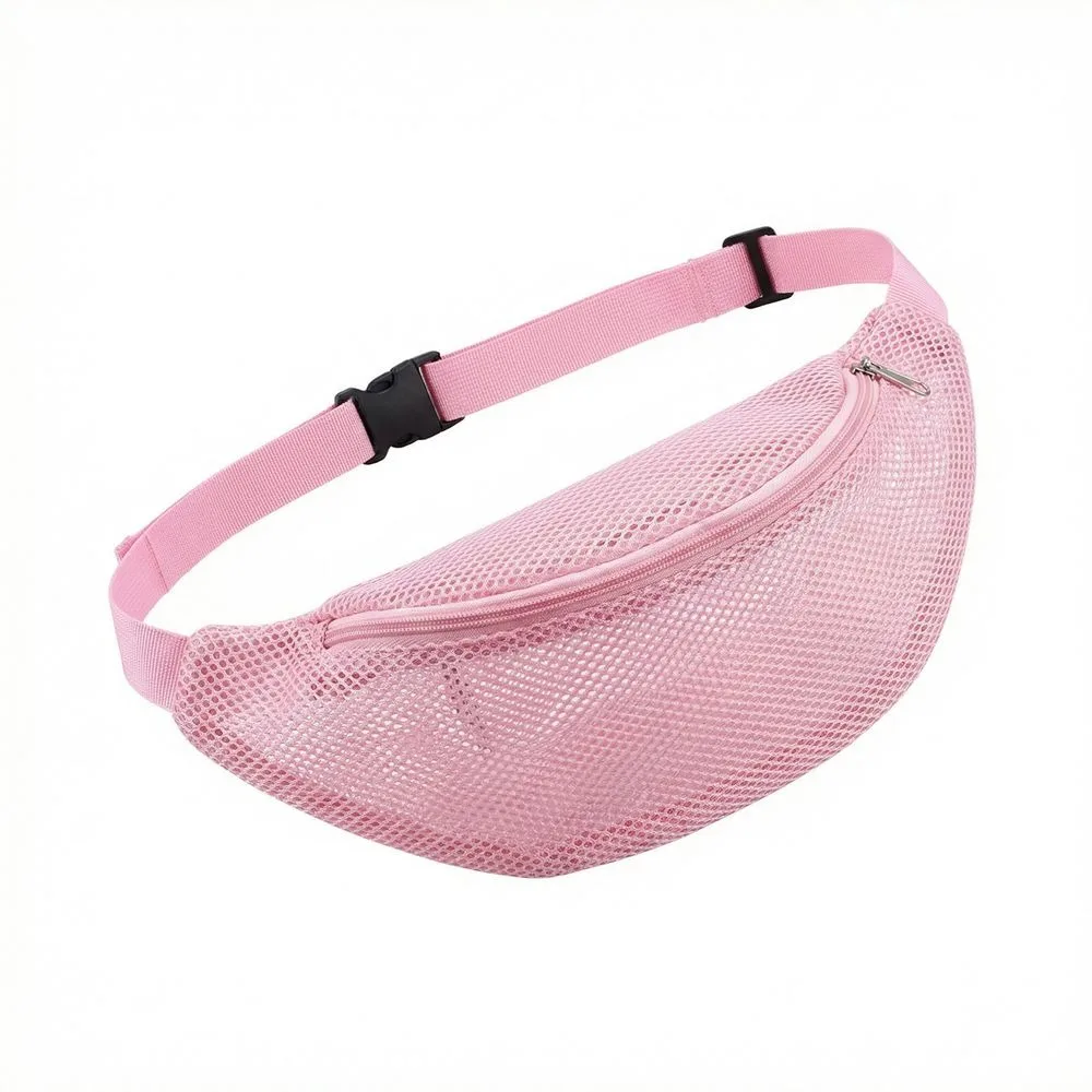

Сумка-бананка на пояс с молнией и сеткой, регулируемым ремнем, легкая, прозрачная, из ПВХ, портативная, через плечо, для путешествий