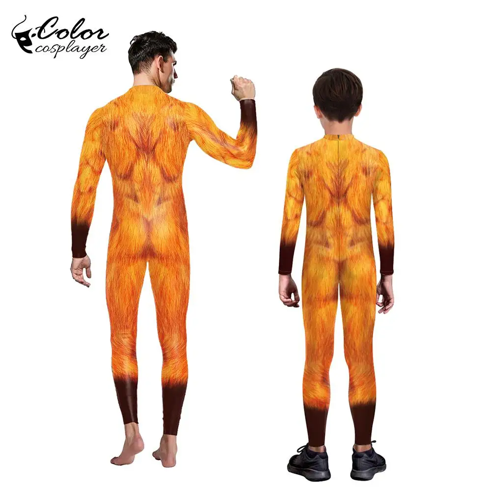 Color Cosplayer Jumpsuit Outfits Purim Carnival Clothes Halloween Zentai Long Sleeve Cosplay Costumes Spandex Catsuit Bodysuit