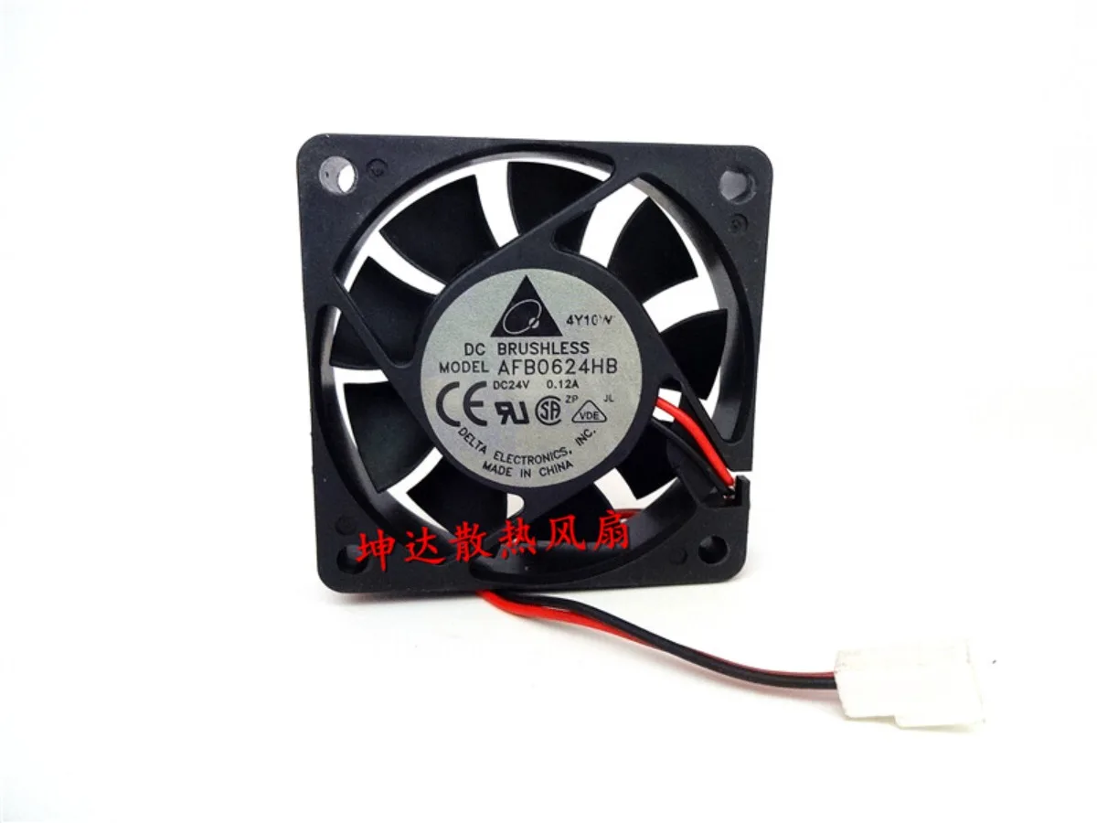 

1pcs for Delta AFB0624HB 24V 0.12A 6CM 6015 60mm inverter cooling fan 2pin