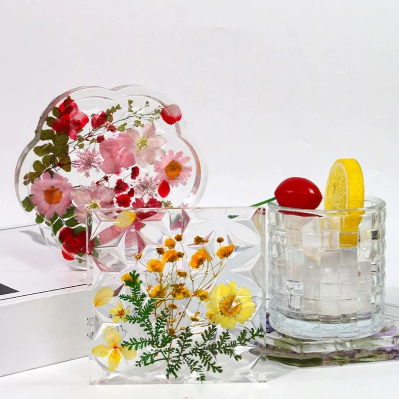 8Pcs Retro Texture Storage Tray Molds for Making Fruit Storage Plate