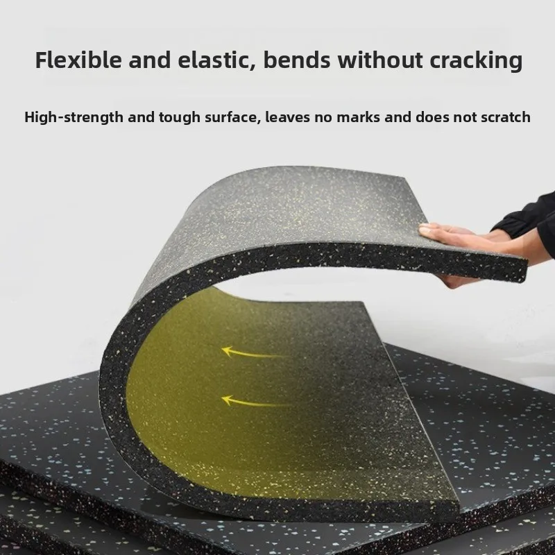 One meter gym rubber floor mat shock absorption mat strength zone sound insulation floor barbell dumbbell mat sports floor glue